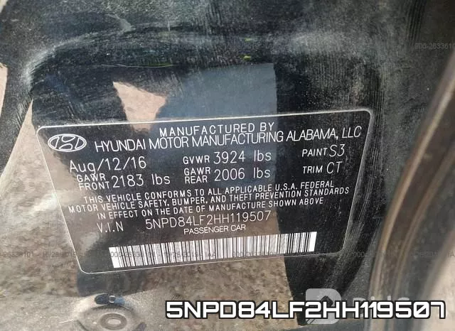 5NPD84LF2HH119507 фото 10