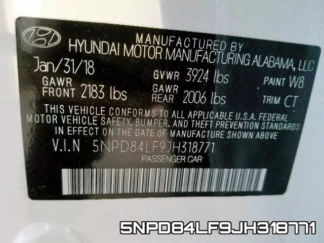 5NPD84LF9JH318771 фото 2
