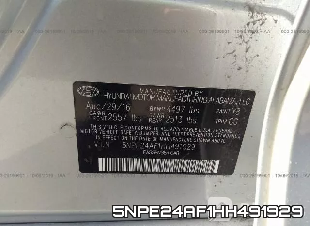 5NPE24AF1HH491929 фото 10