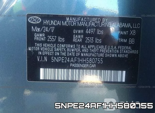 5NPE24AF1HH580755 фото 10