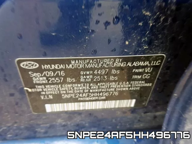 5NPE24AF5HH496776 фото 2