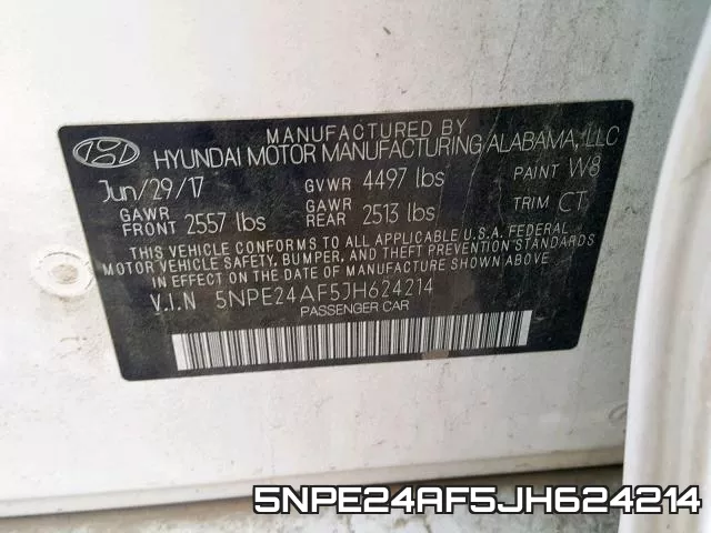 5NPE24AF5JH624214 фото 2