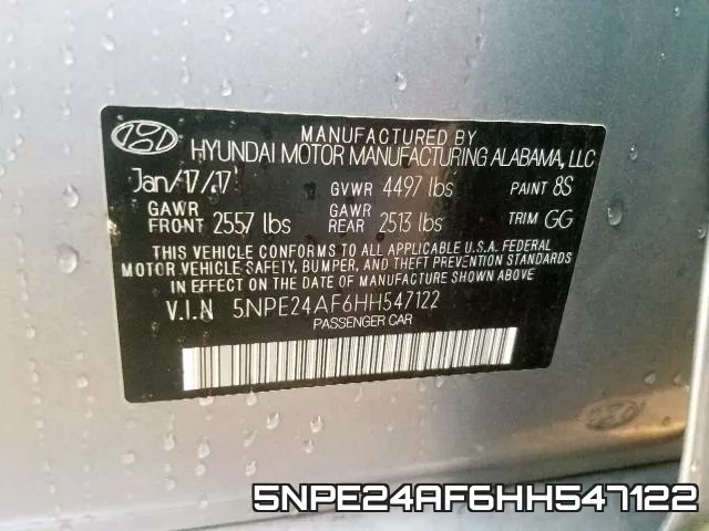 5NPE24AF6HH547122 фото 2