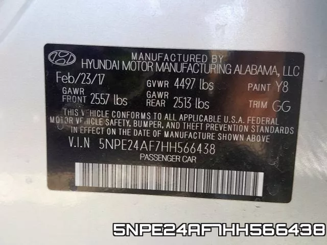 5NPE24AF7HH566438 фото 2