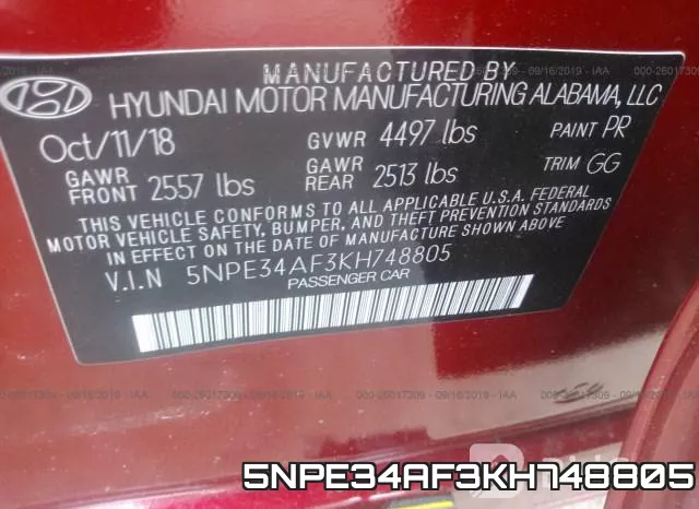 5NPE34AF3KH748805 фото 10