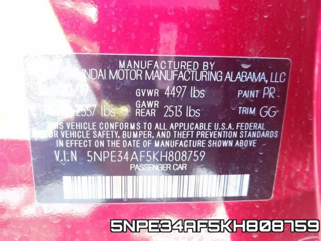 5NPE34AF5KH808759 фото 2