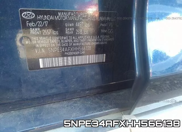 5NPE34AFXHH566138 фото 10