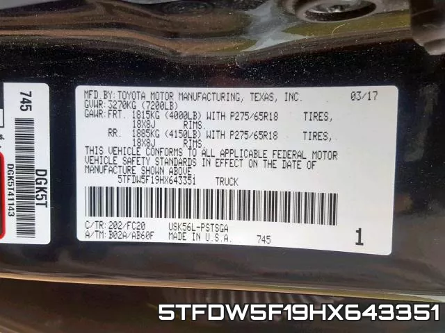 5TFDW5F19HX643351 фото 2