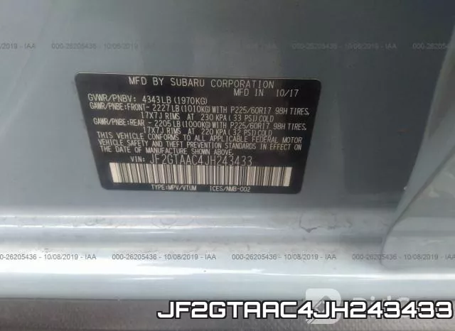JF2GTAAC4JH243433 фото 10