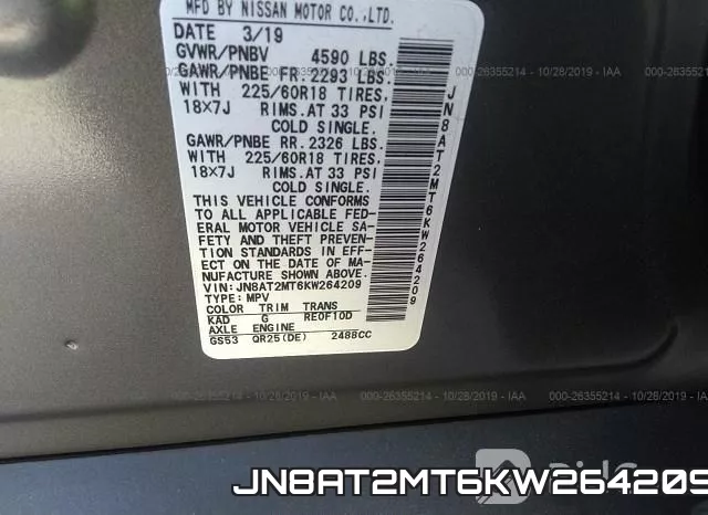 JN8AT2MT6KW264209 фото 10