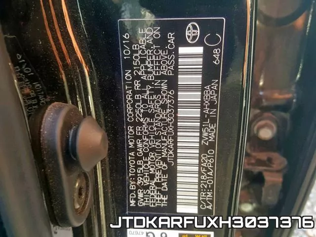 JTDKARFUXH3037376 фото 2