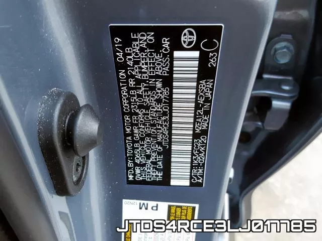 JTDS4RCE3LJ017785 фото 2