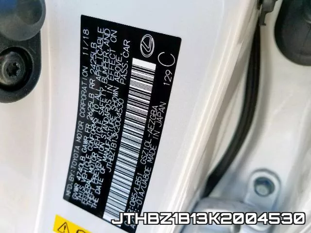 JTHBZ1B13K2004530 фото 2