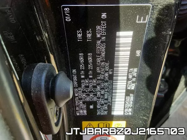 JTJBARBZ0J2165703 фото 2