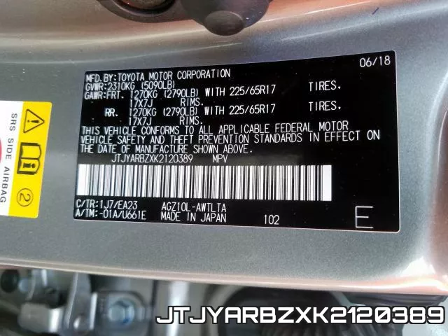 JTJYARBZXK2120389 фото 2