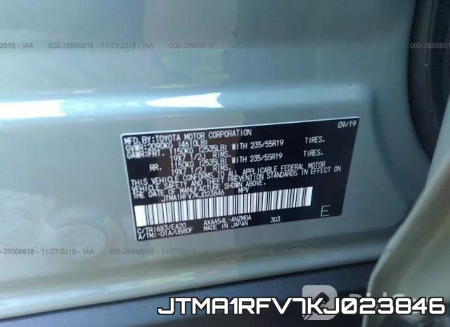 JTMA1RFV7KJ023846 фото 10