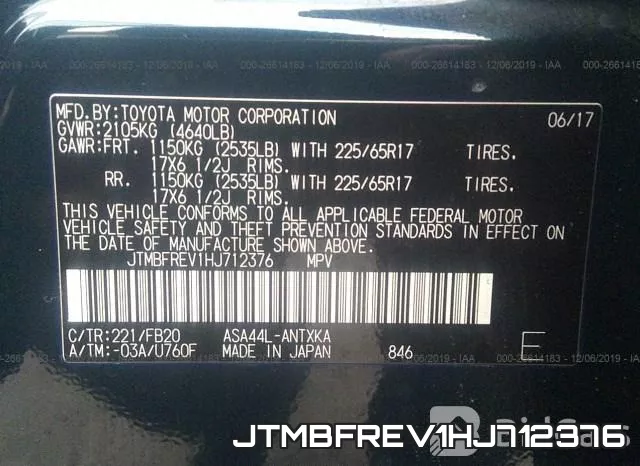 JTMBFREV1HJ712376 фото 9