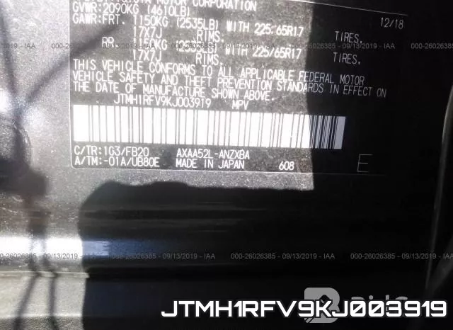 JTMH1RFV9KJ003919 фото 10