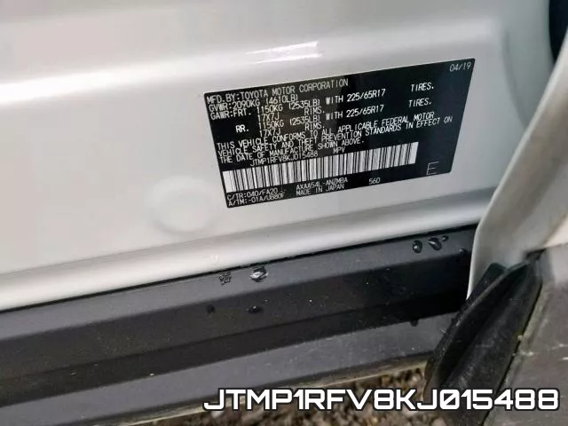 JTMP1RFV8KJ015488 фото 2
