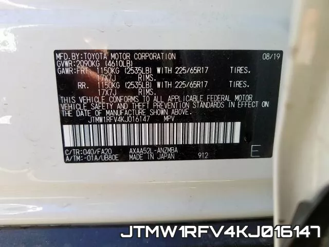 JTMW1RFV4KJ016147 фото 2
