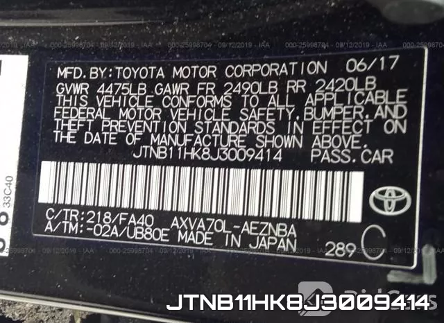 JTNB11HK8J3009414 фото 10