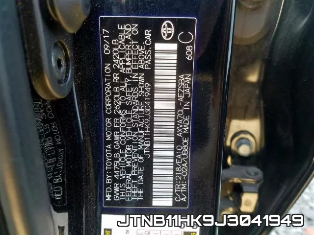 JTNB11HK9J3041949 фото 2