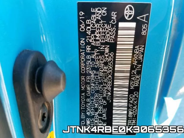 JTNK4RBE0K3065356 фото 2