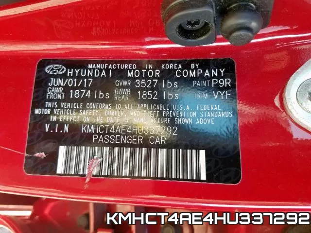 KMHCT4AE4HU337292 фото 2