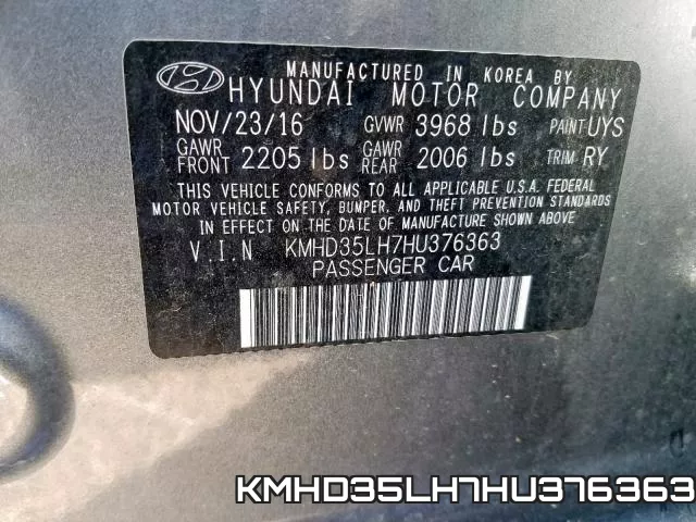 KMHD35LH7HU376363 фото 2