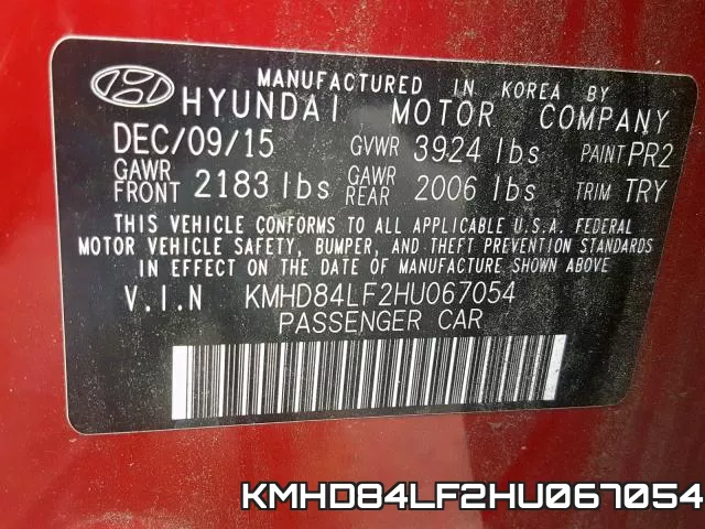 KMHD84LF2HU067054 фото 2
