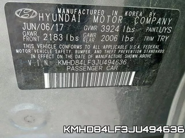 KMHD84LF3JU494636 фото 2