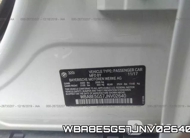 WBA8E5G57JNV02640 фото 9