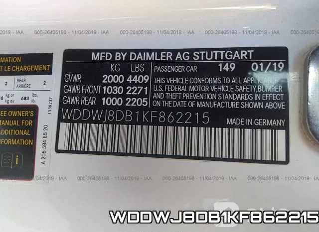 WDDWJ8DB1KF862215 фото 10
