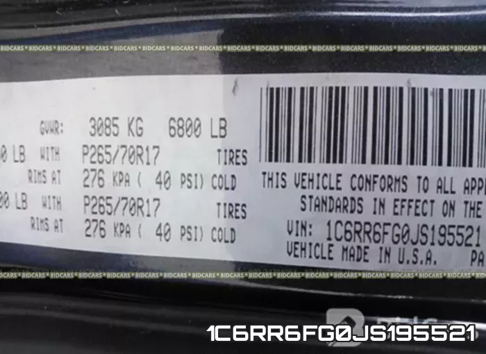 1C6RR6FG0JS195521 фото 10