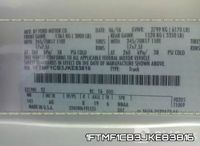 1FTMF1CB3JKE83816 фото 10