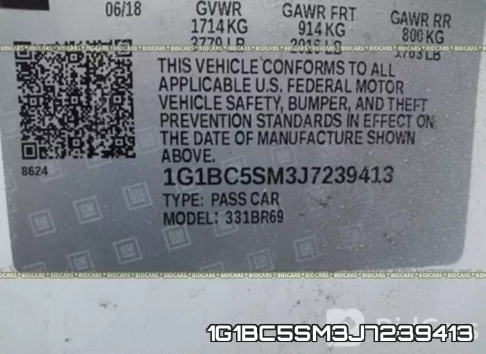 1G1BC5SM3J7239413 фото 10