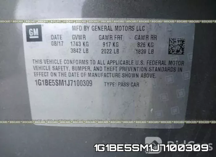 1G1BE5SM1J7100309 фото 10