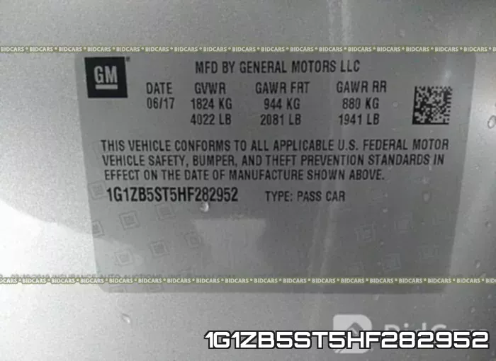 1G1ZB5ST5HF282952 фото 10