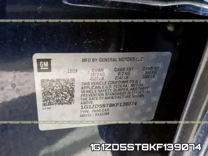 1G1ZD5ST8KF139074 фото 2