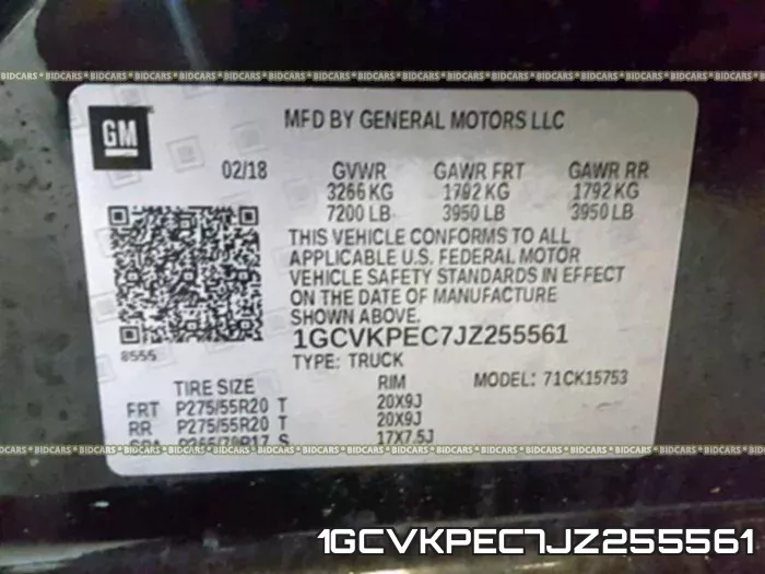 1GCVKPEC7JZ255561 фото 2