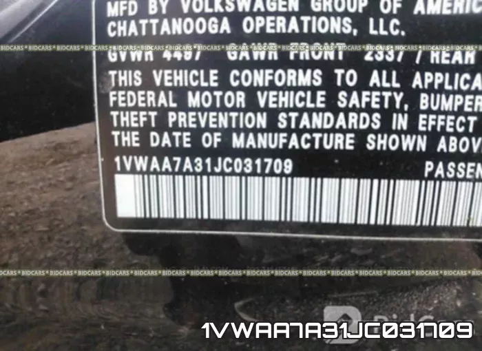 1VWAA7A31JC031709 фото 10