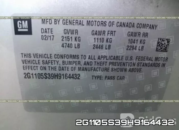 2G1105S39H9164432 фото 10