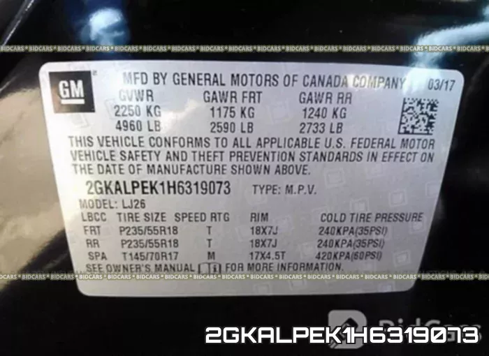 2GKALPEK1H6319073 фото 10