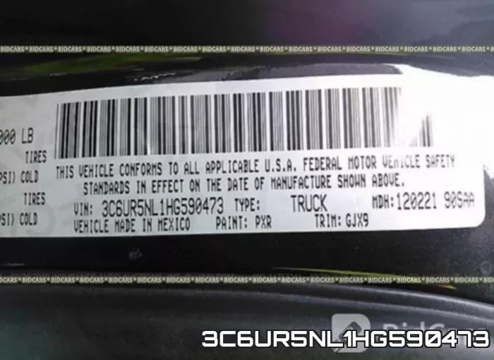 3C6UR5NL1HG590473 фото 10