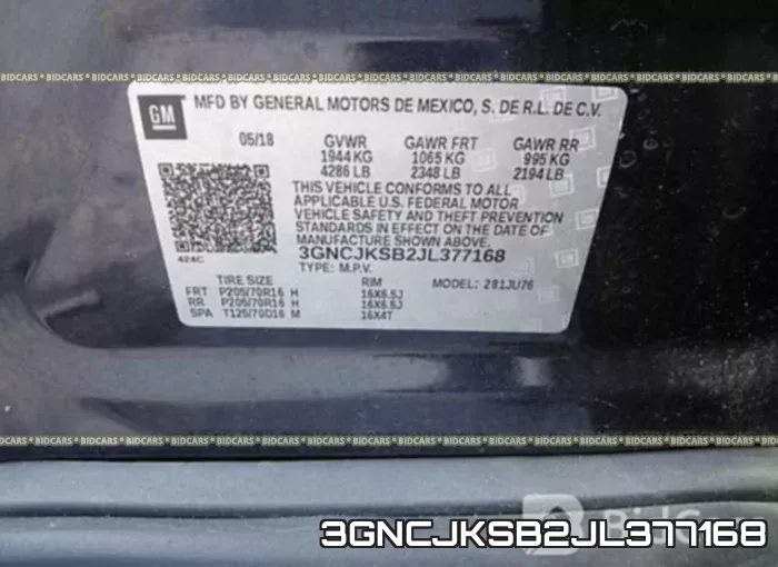 3GNCJKSB2JL377168 фото 10
