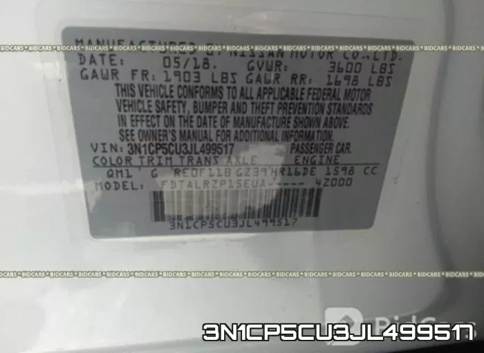 3N1CP5CU3JL499517 фото 10