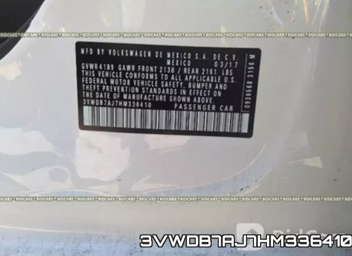 3VWDB7AJ7HM336410 фото 10