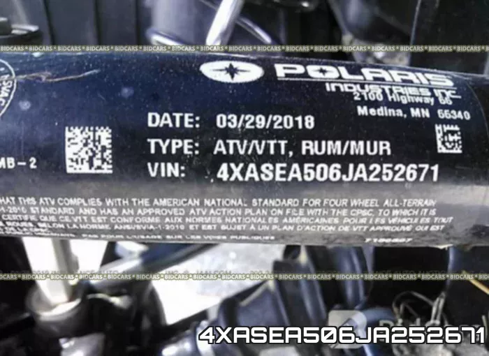 4XASEA506JA252671 фото 2