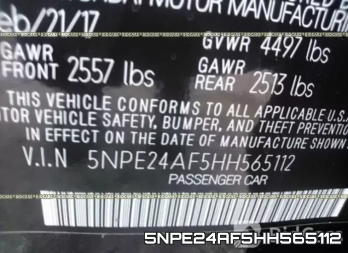 5NPE24AF5HH565112 фото 10