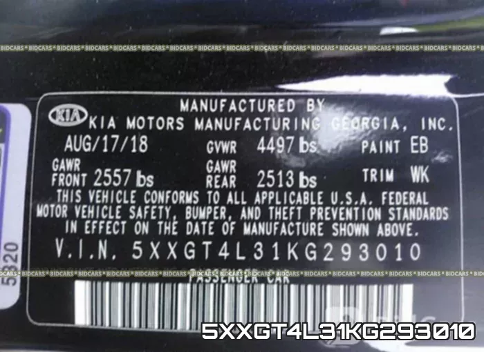 5XXGT4L31KG293010 фото 10